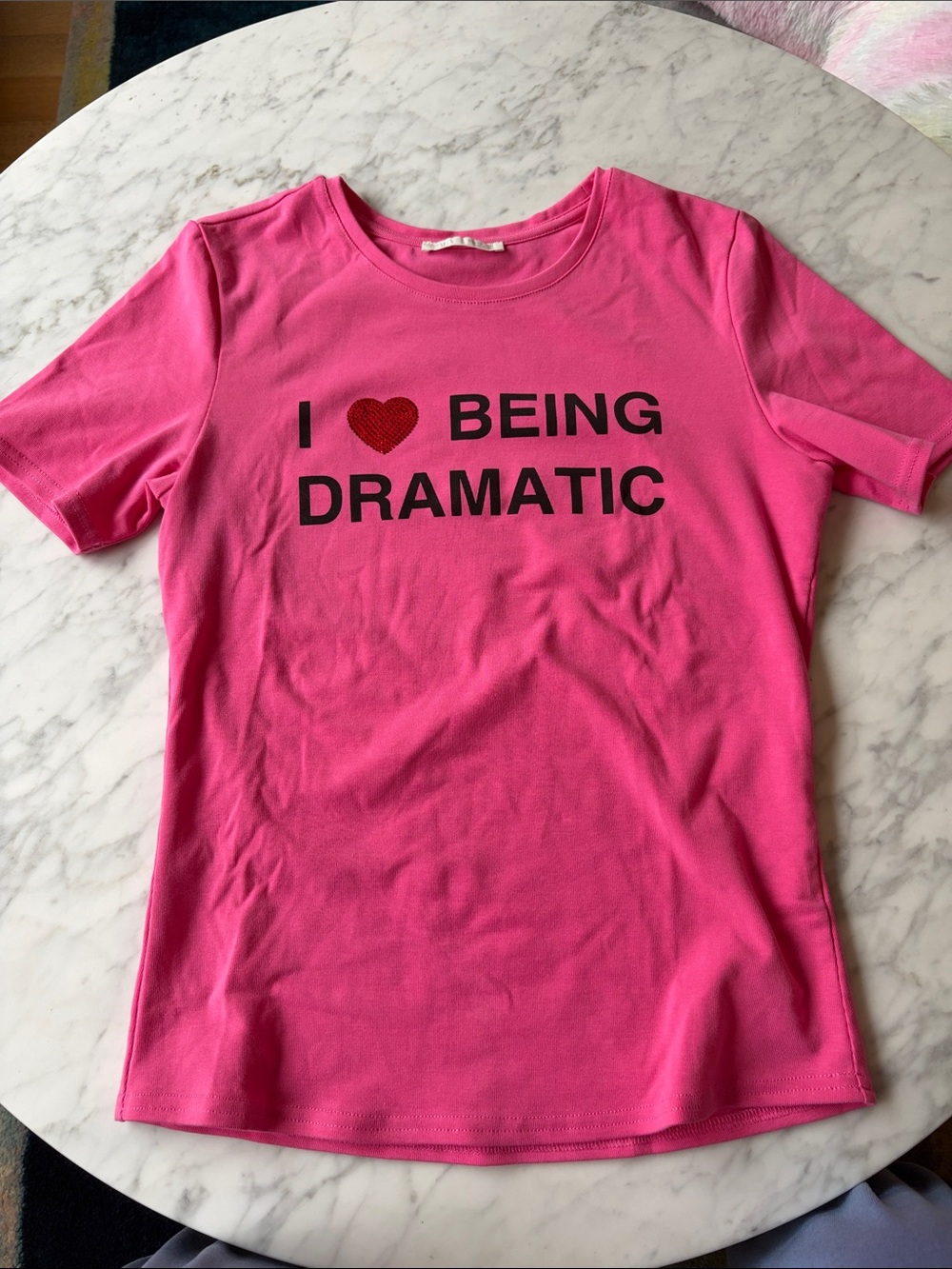 Zara Hot Pink Short-Sleeve Graphic Tee